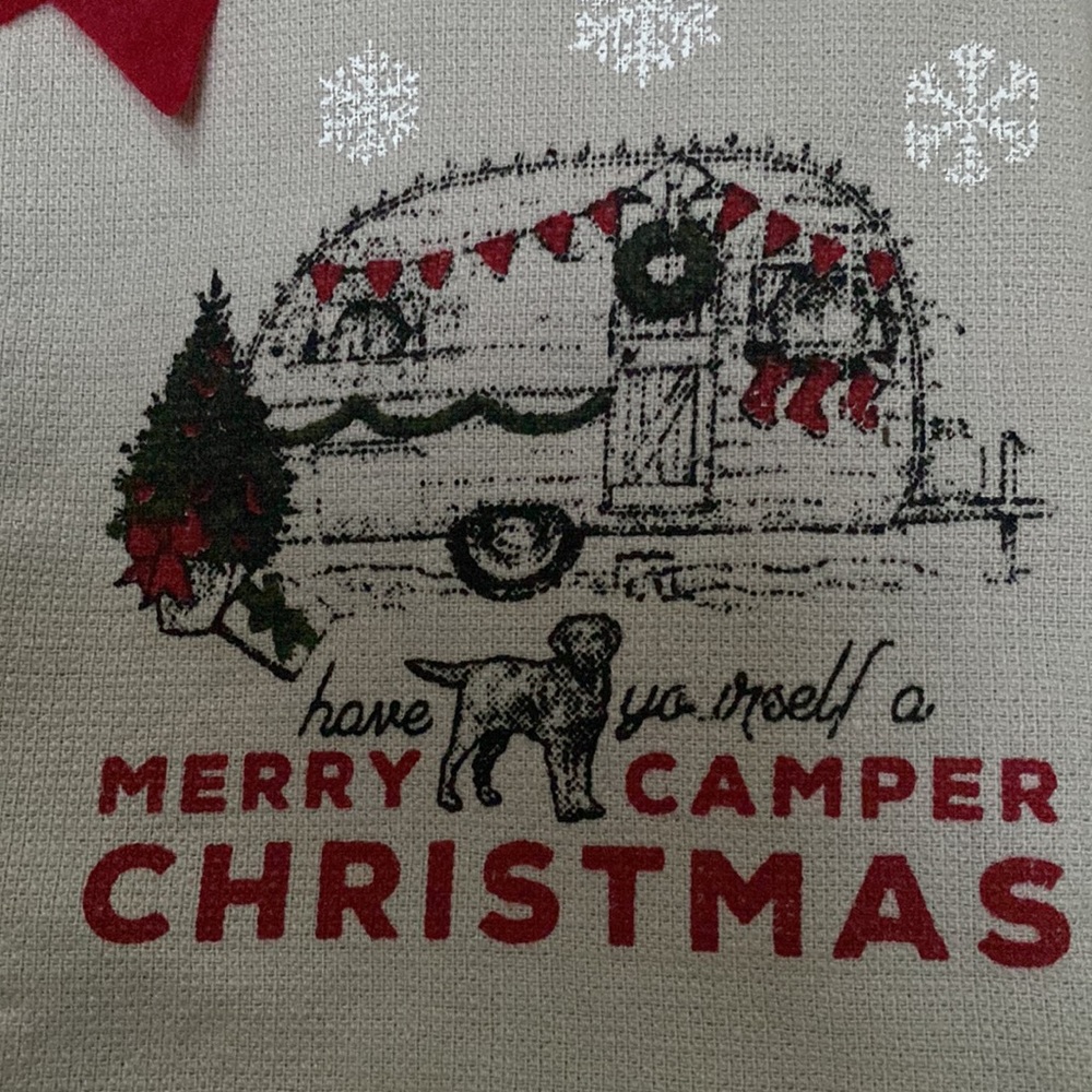 2 Christmas towel set. Gray - Picture 3 of 3